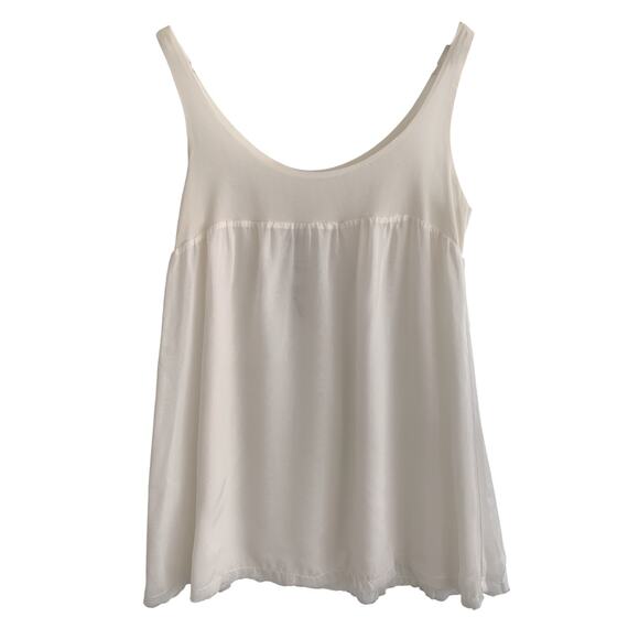 Kristensen Du Nord Tissue Silk Sleeveless Tank Top Ivory Cream Size 0 XS NWT - Picture 1 of 4